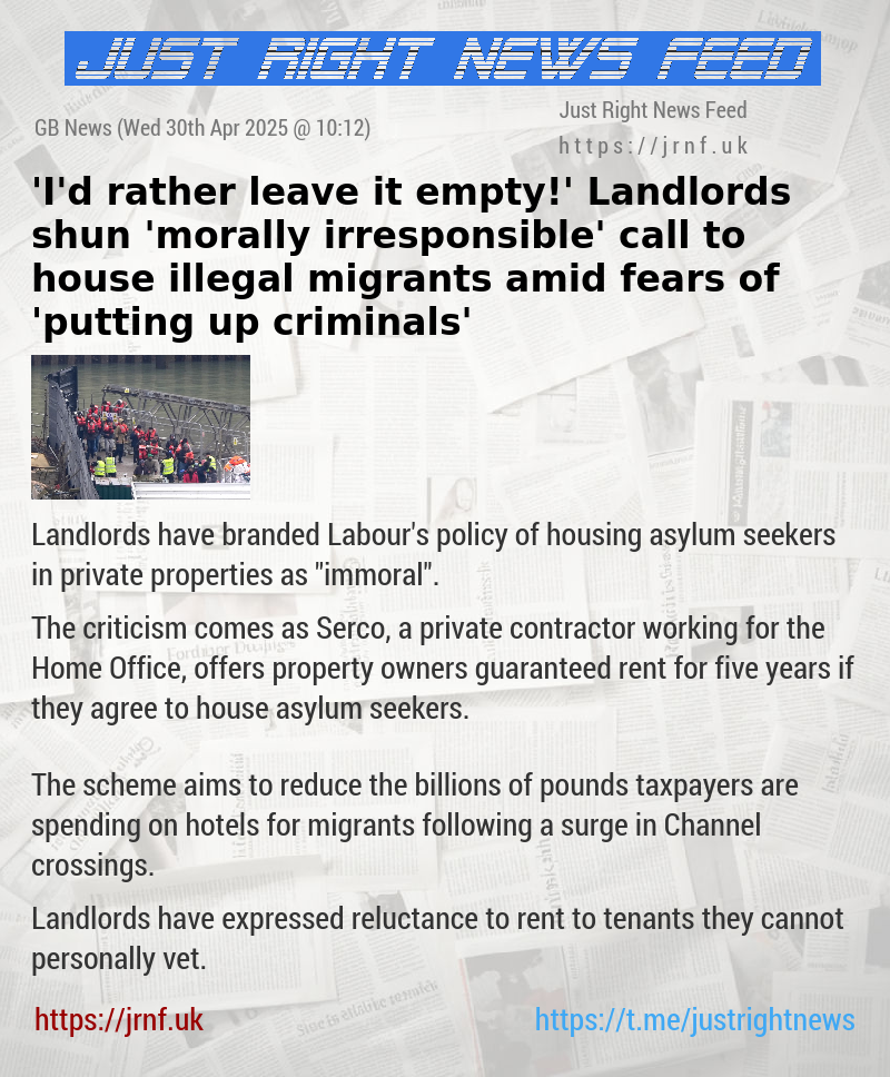 ’I’d rather leave it empty!’ Landlords shun ’morally irresponsible’ call to house illegal migrants amid fears of ’putting up criminals’