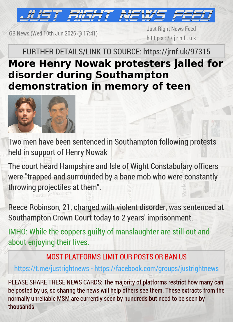 More Henry Nowak protesters jailed for disorder during Southampton demonstration in memory of teen