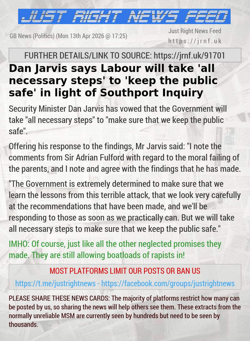 Dan Jarvis says Labour will take ’all necessary steps’ to ’keep the public safe’ in light of Southport Inquiry