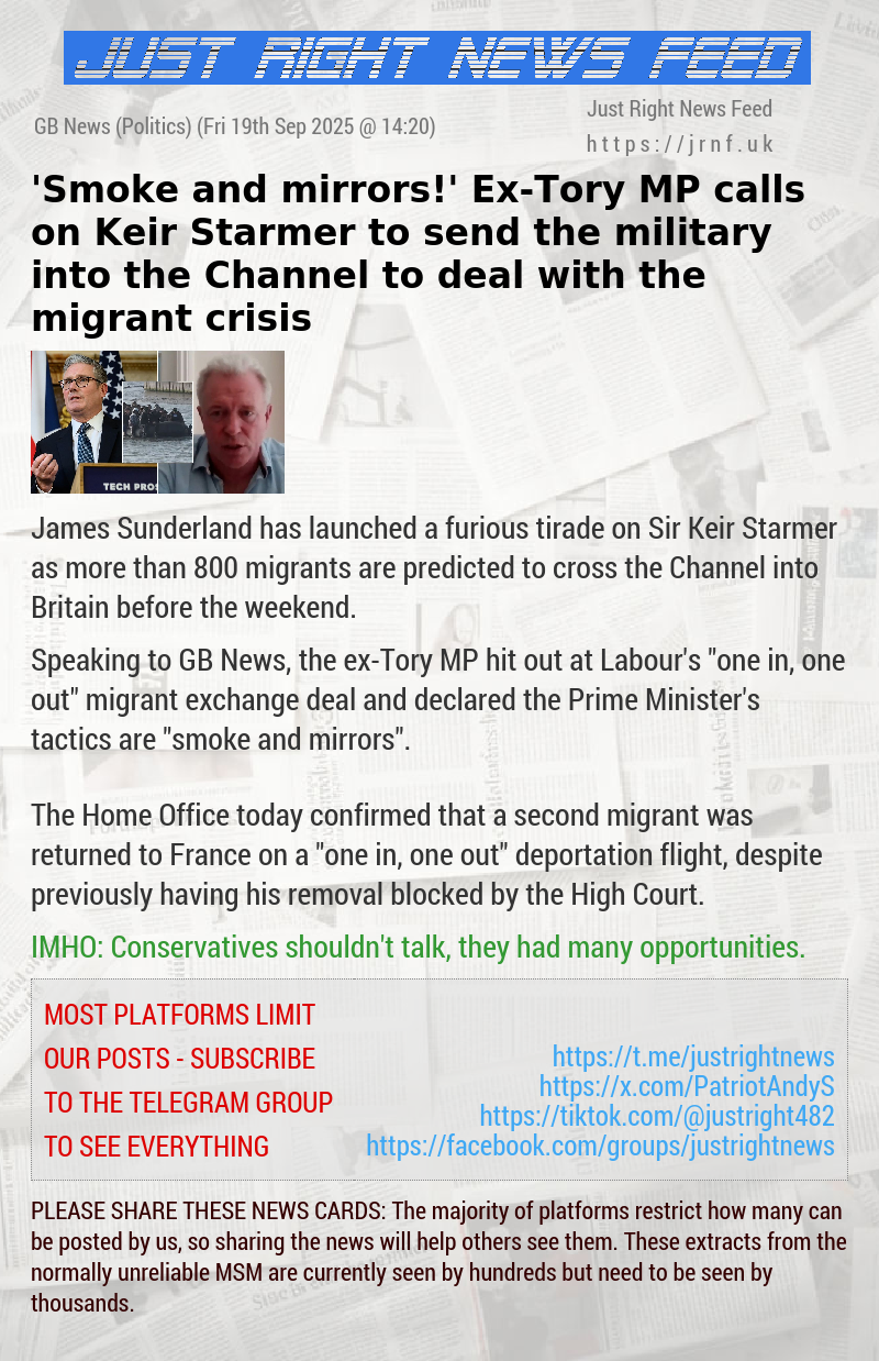 ’Smoke and mirrors!’ Ex—Tory MP calls on Keir Starmer to send the military into the Channel to deal with the migrant crisis