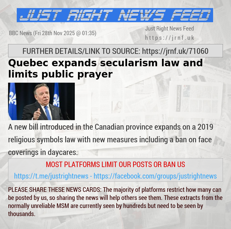 Quebec expands secularism law and limits public prayer