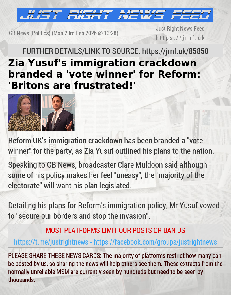 Zia Yusuf’s immigration crackdown branded a ’vote winner’ for Reform: ’Britons are frustrated!’