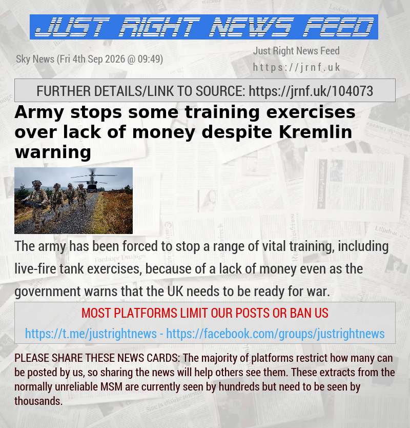 Army stops some training exercises over lack of money despite Kremlin warning