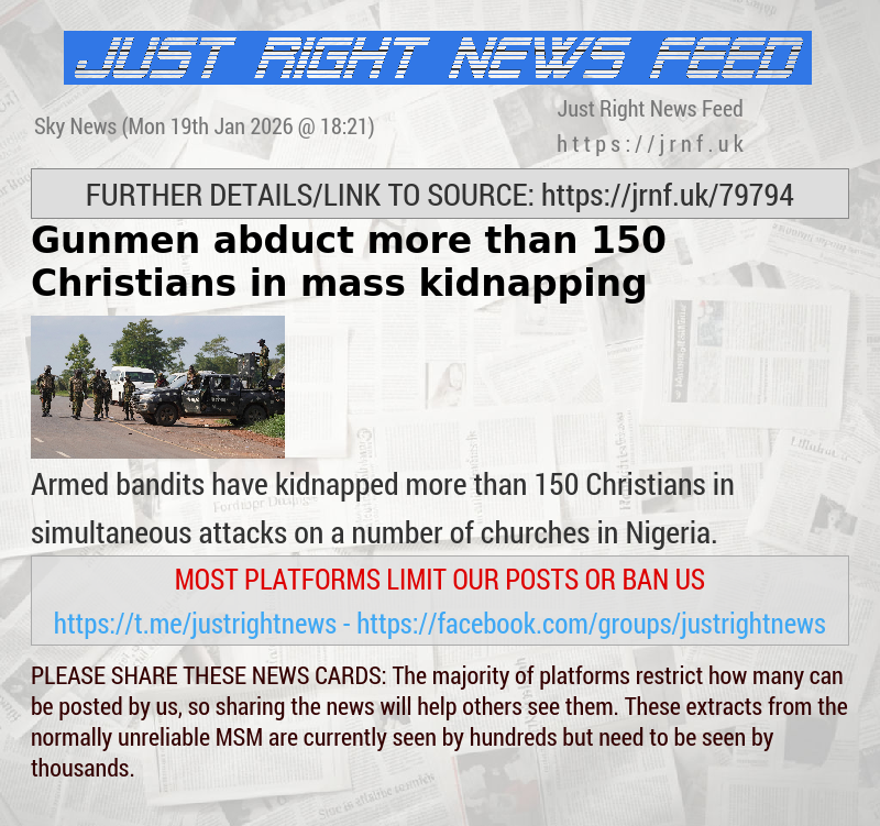 Gunmen abduct more than 150 Christians in mass kidnapping