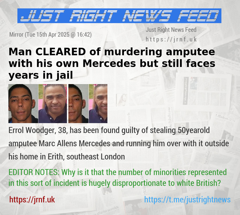 Man CLEARED of murdering amputee with his own Mercedes — but still faces years in jail