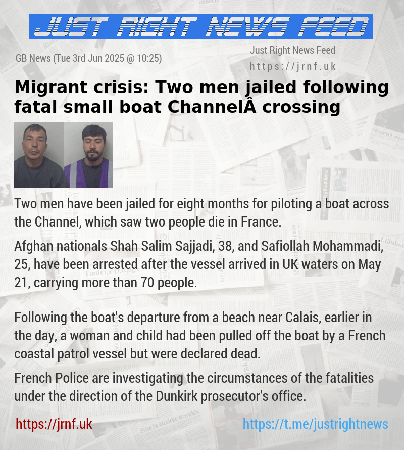 Migrant crisis: Two men jailed following fatal small boat Channel crossing