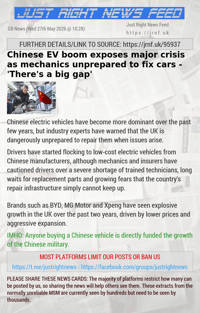 Chinese EV boom exposes major crisis as mechanics unprepared to fix cars  — ’There’s a big gap’