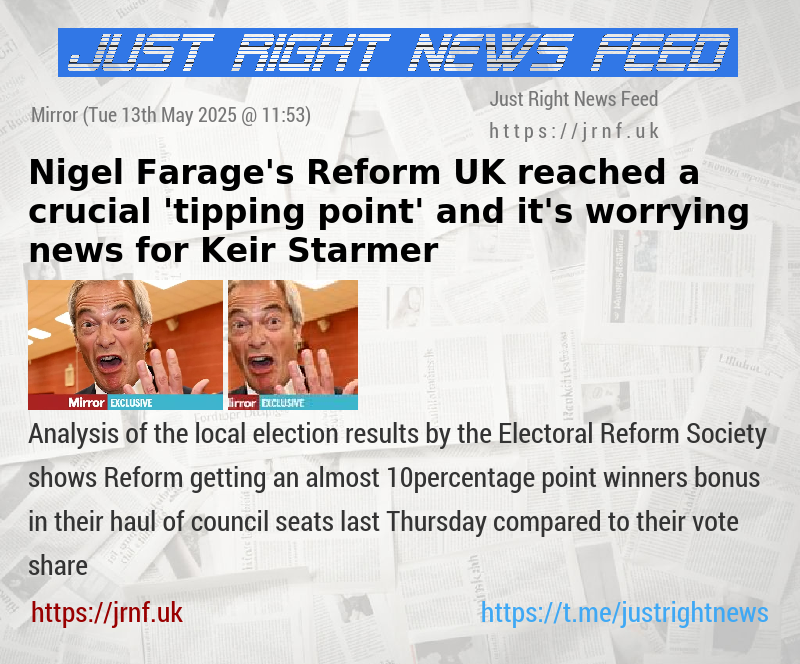 Nigel Farage’s Reform UK reached a crucial ’tipping point’ — and it’s worrying news for Keir Starmer