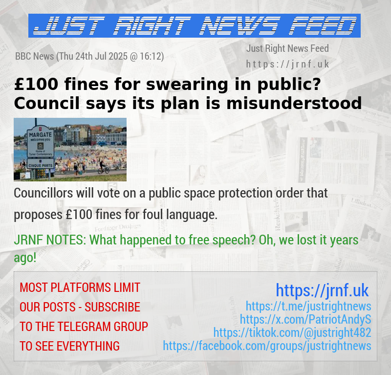 £100 fines for swearing in public? Council says its plan is misunderstood
