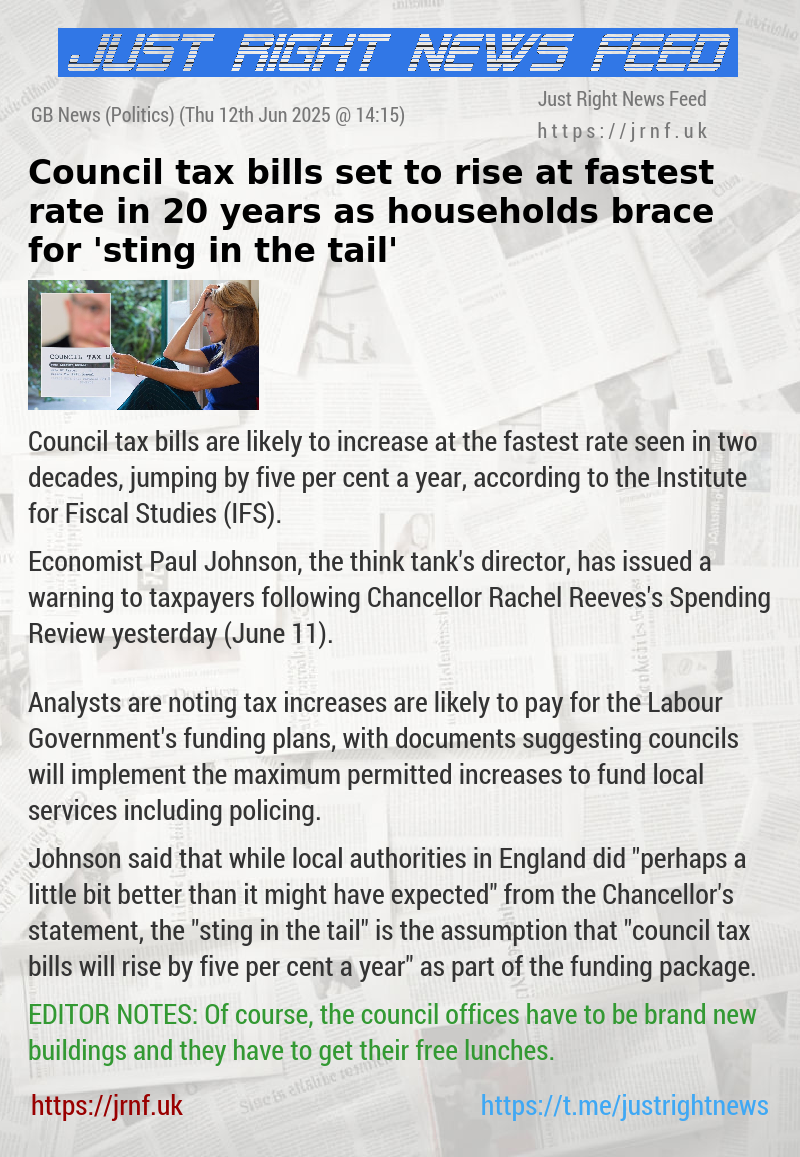 Council tax bills set to rise at fastest rate in 20 years as households brace for ’sting in the tail’