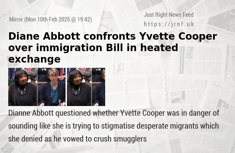 Diane Abbott confronts Yvette Cooper over immigration Bill in heated exchange