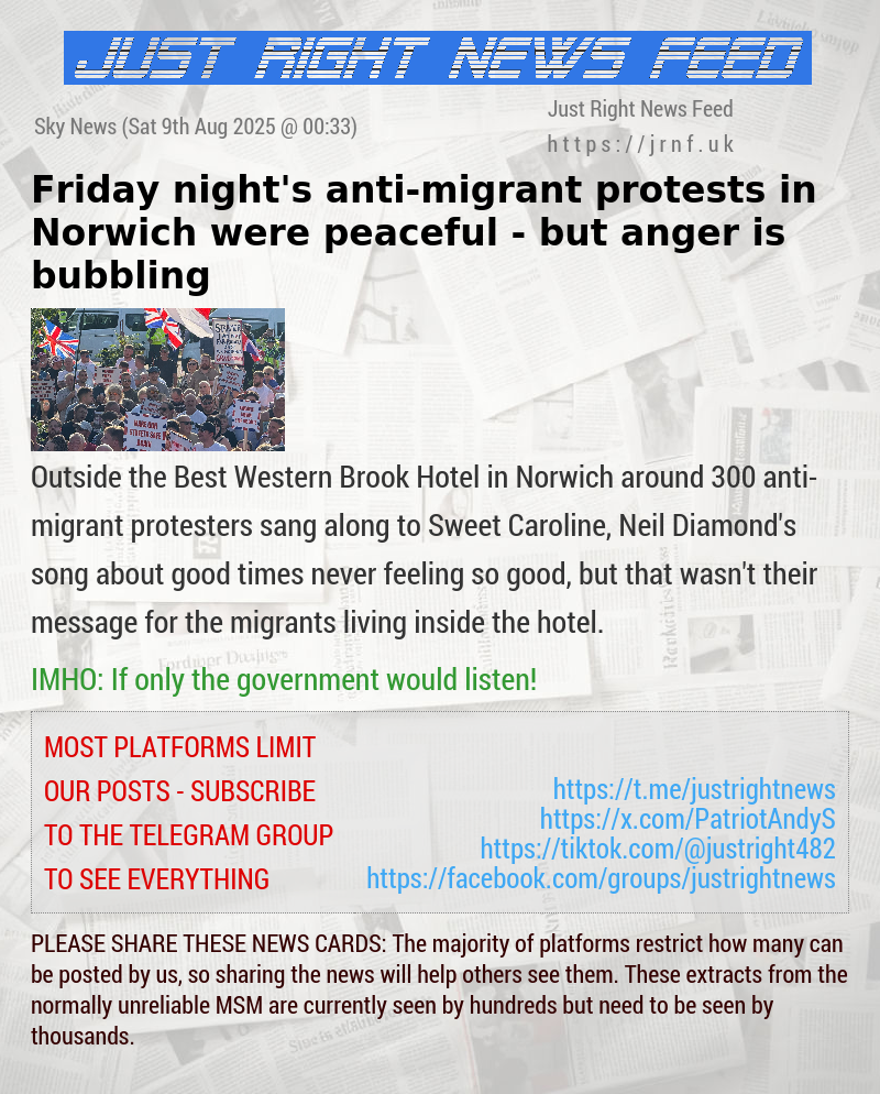 Friday night’s anti—migrant protests in Norwich were peaceful — but anger is bubbling