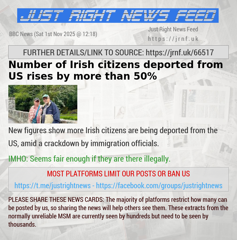 Number of Irish citizens deported from US rises by more than 50%