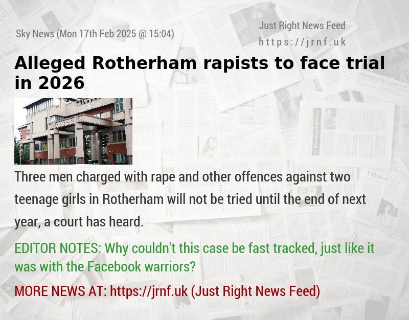 Alleged Rotherham rapists to face trial in 2026