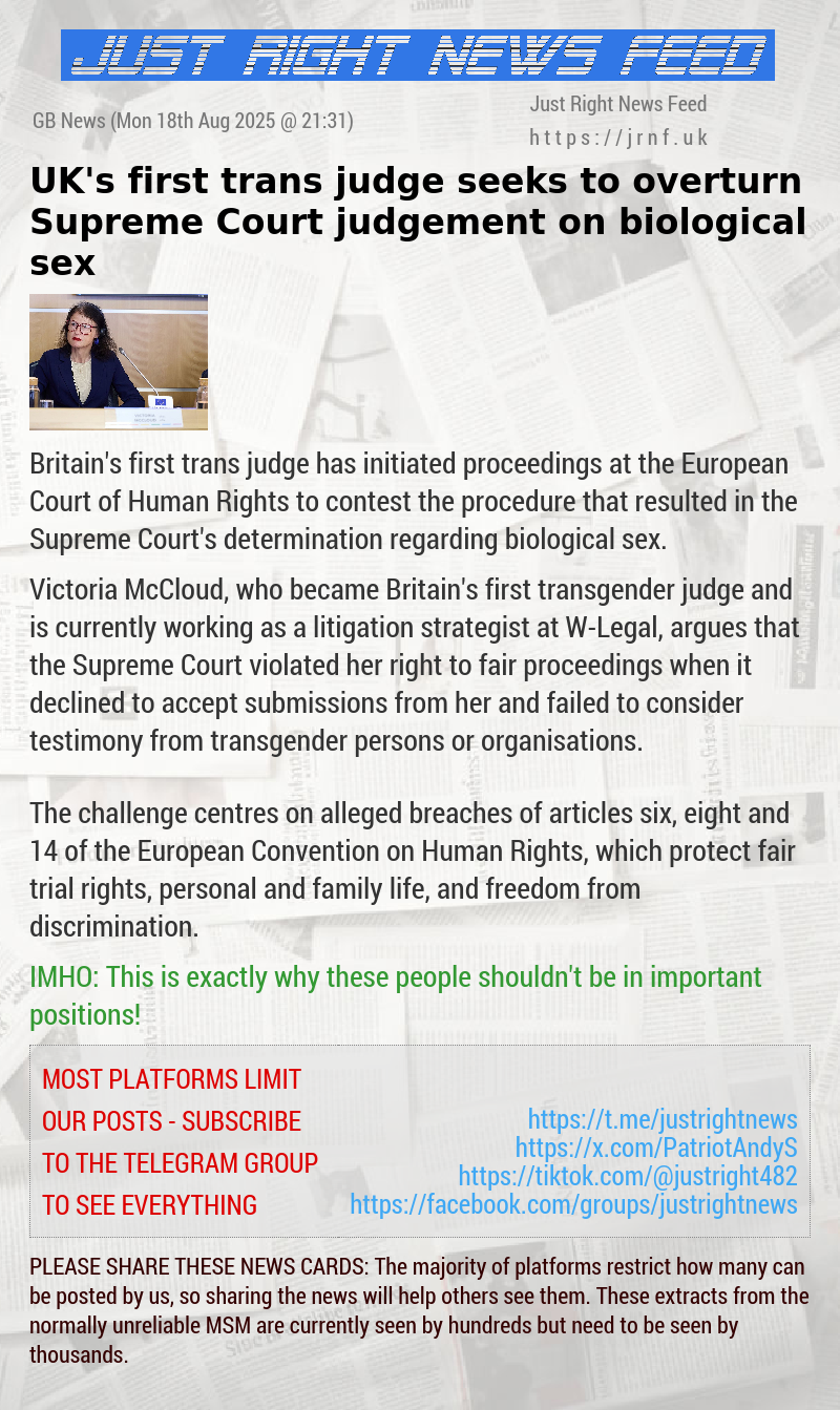 UK’s first trans judge seeks to overturn Supreme Court judgement on biological sex
