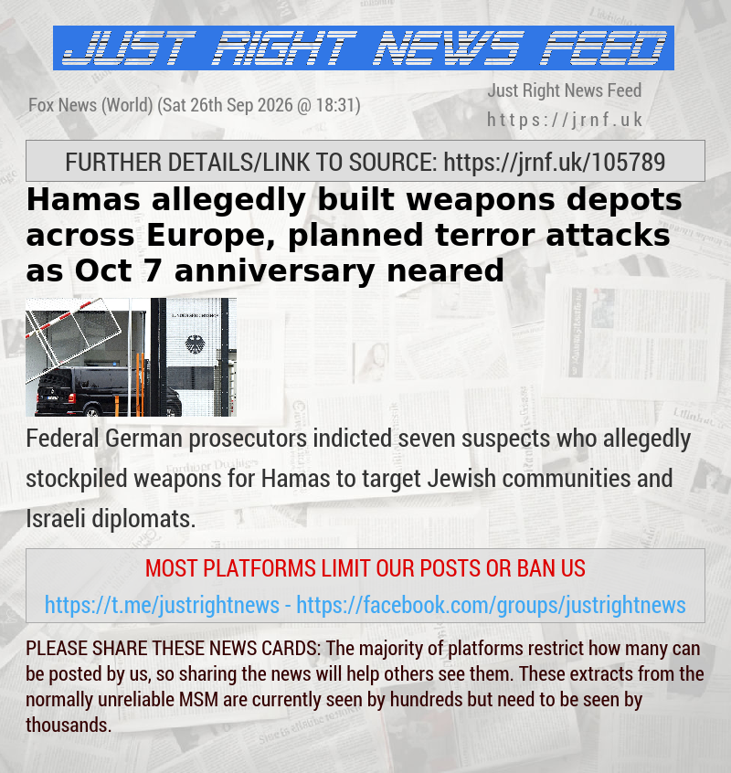 Hamas allegedly built weapons depots across Europe, planned terror attacks as Oct 7 anniversary neared