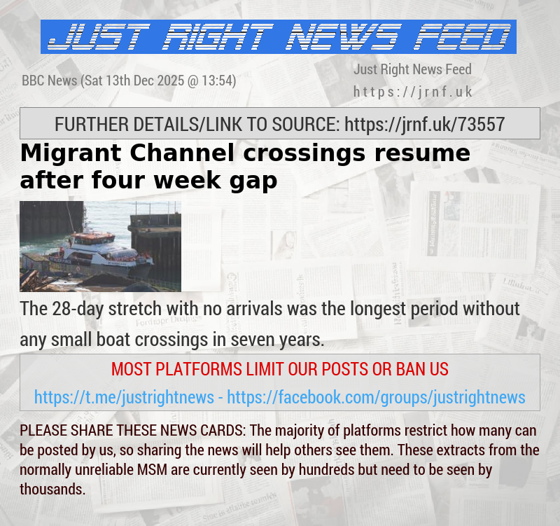 Migrant Channel crossings resume after four—week gap