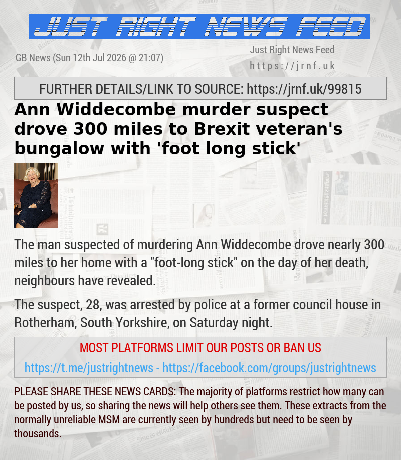 Ann Widdecombe murder suspect drove 300 miles to Brexit veteran’s bungalow with ’foot—long stick’