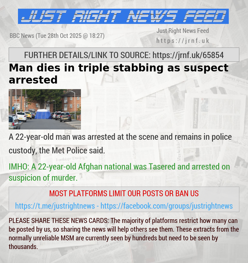 Man dies in triple stabbing as suspect arrested