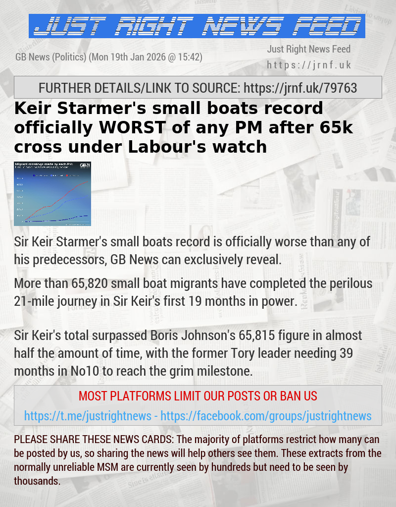 Keir Starmer’s small boats record officially WORST of any PM after 65k cross under Labour’s watch