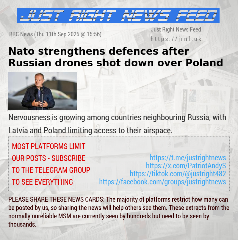 Nato strengthens defences after Russian drones shot down over Poland