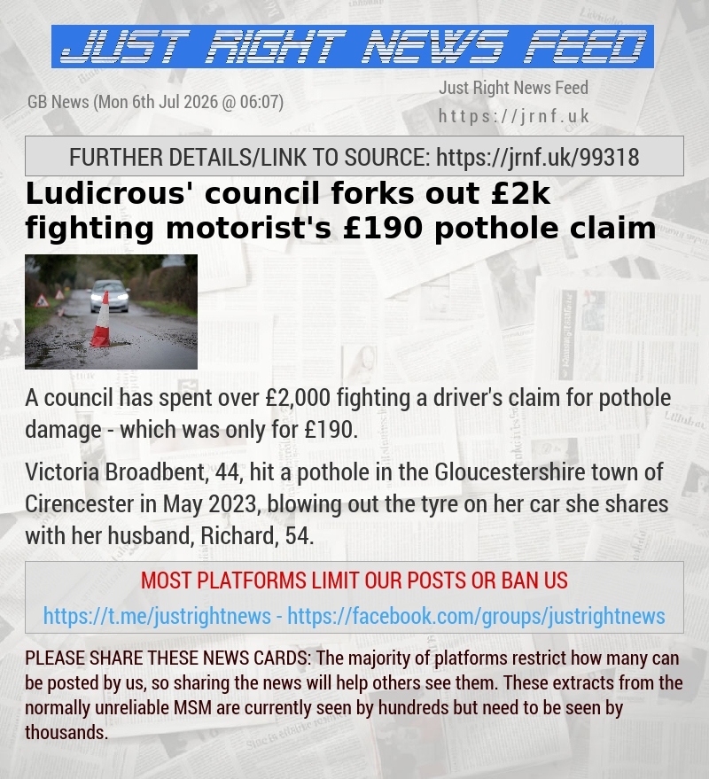 ‘Ludicrous’ council forks out &pound;2k fighting motorist’s &pound;190 pothole claim