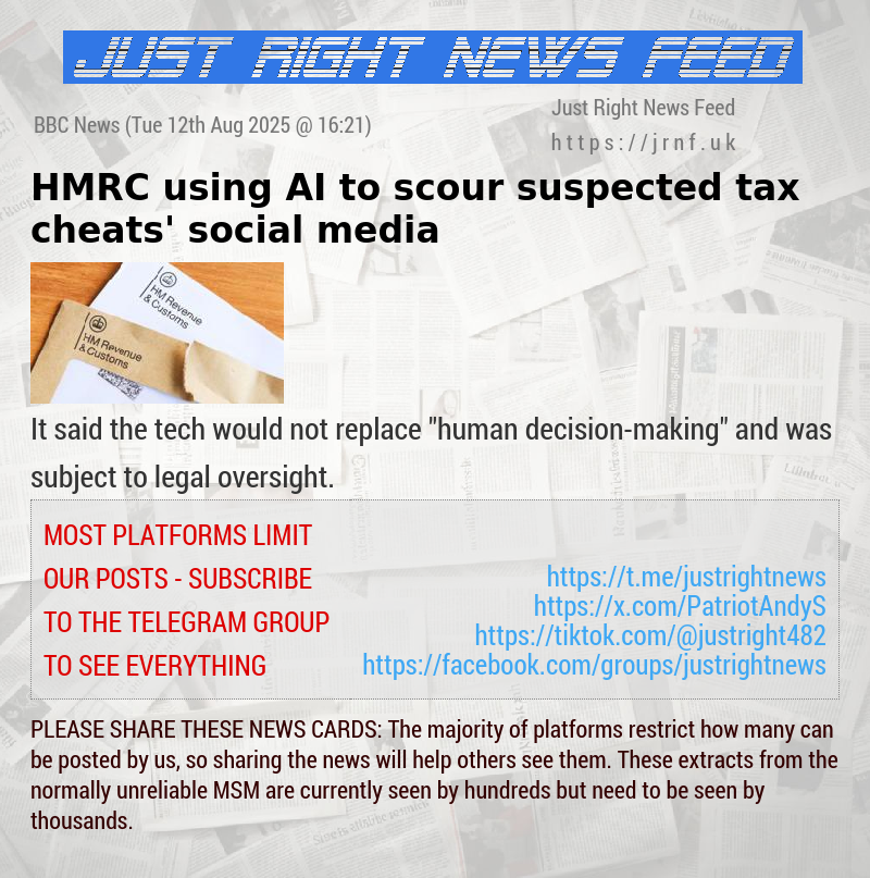 HMRC using AI to scour suspected tax cheats’ social media