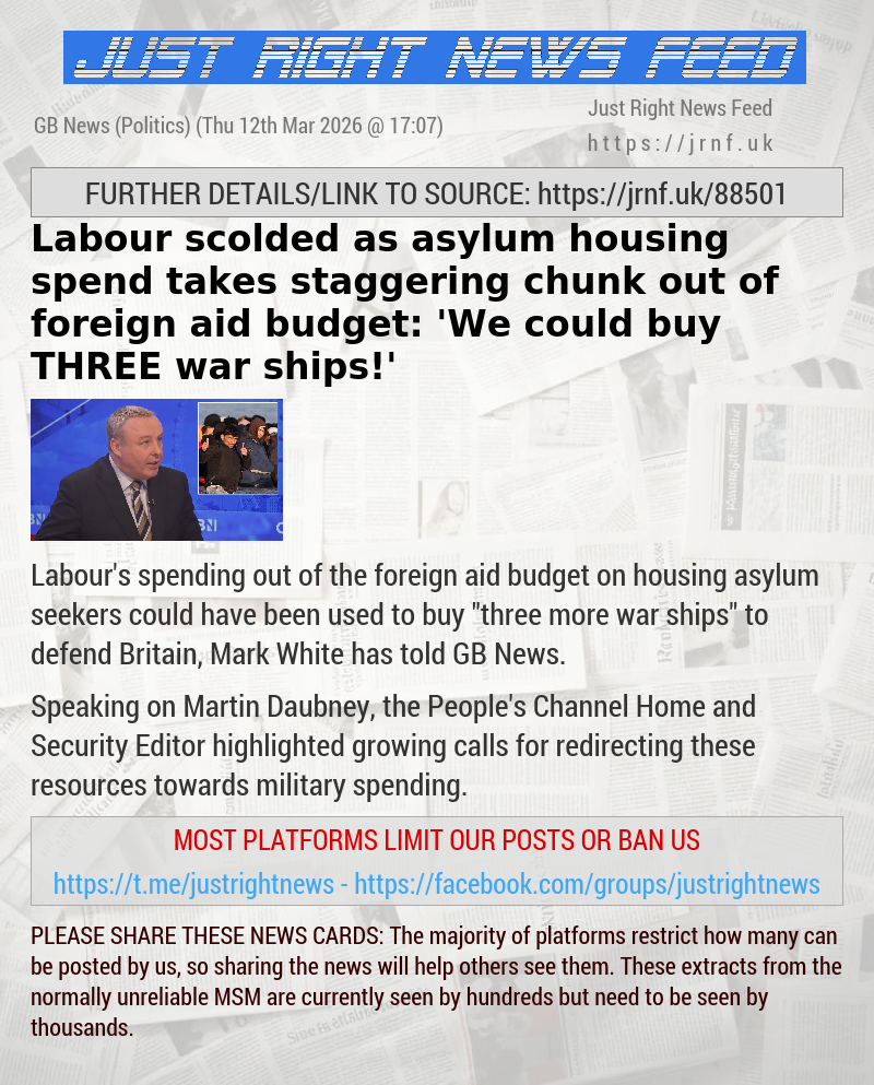 Labour scolded as asylum housing spend takes staggering chunk out of foreign aid budget: ’We could buy THREE war ships!’