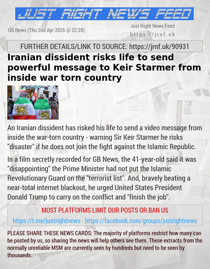 Iranian dissident risks life to send powerful message to Keir Starmer from inside war—torn country