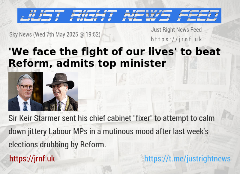 ’We face the fight of our lives’ to beat Reform, admits top minister