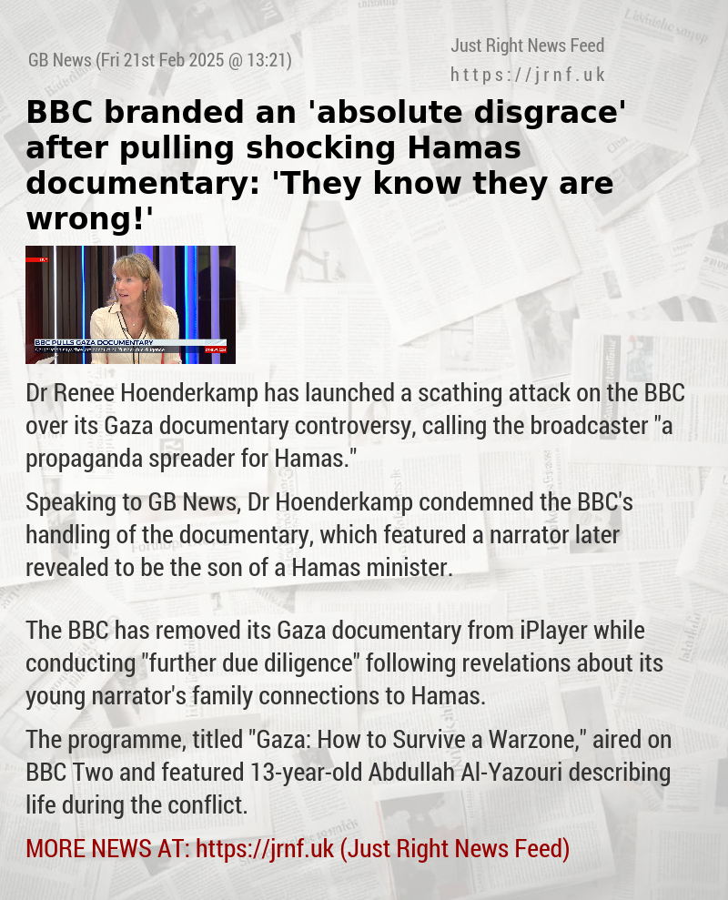 BBC branded an ’absolute disgrace’ after pulling shocking Hamas documentary: ’They know they are wrong!’