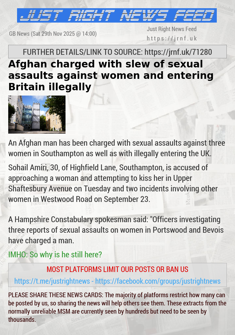Afghan charged with slew of sexual assaults against women and entering Britain illegally