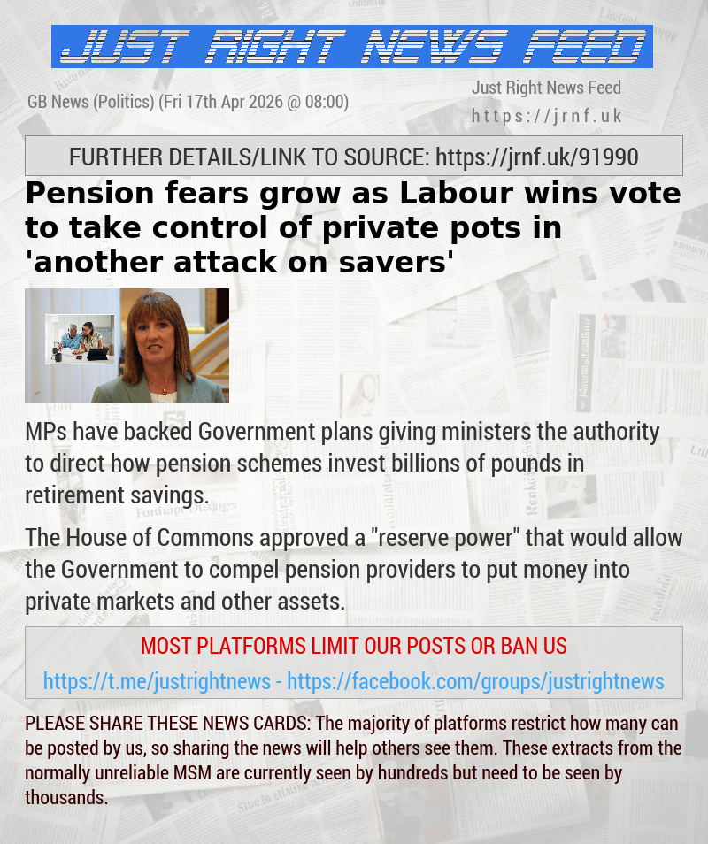 Pension fears grow as Labour wins vote to take control of private pots in ’another attack on savers’