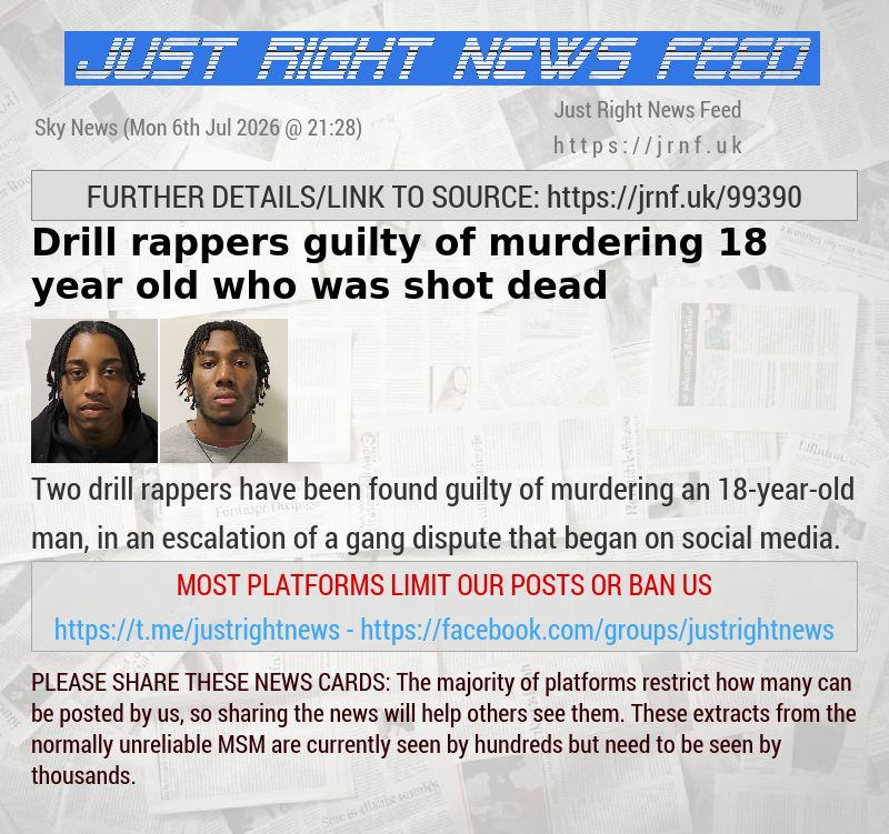 Drill rappers guilty of murdering 18—year—old who was shot dead
