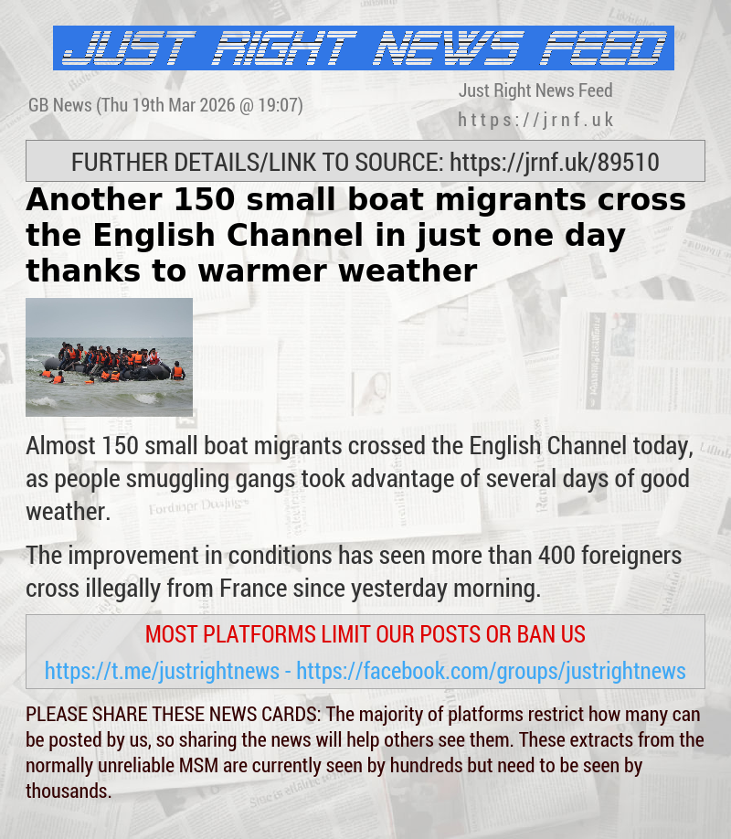 Another 150 small boat migrants cross the English Channel in just one day — thanks to warmer weather