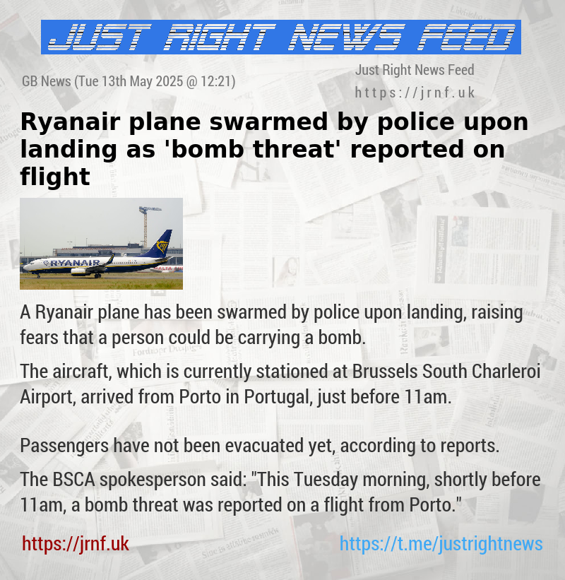 Ryanair plane swarmed by police upon landing as ’bomb threat’ reported on flight