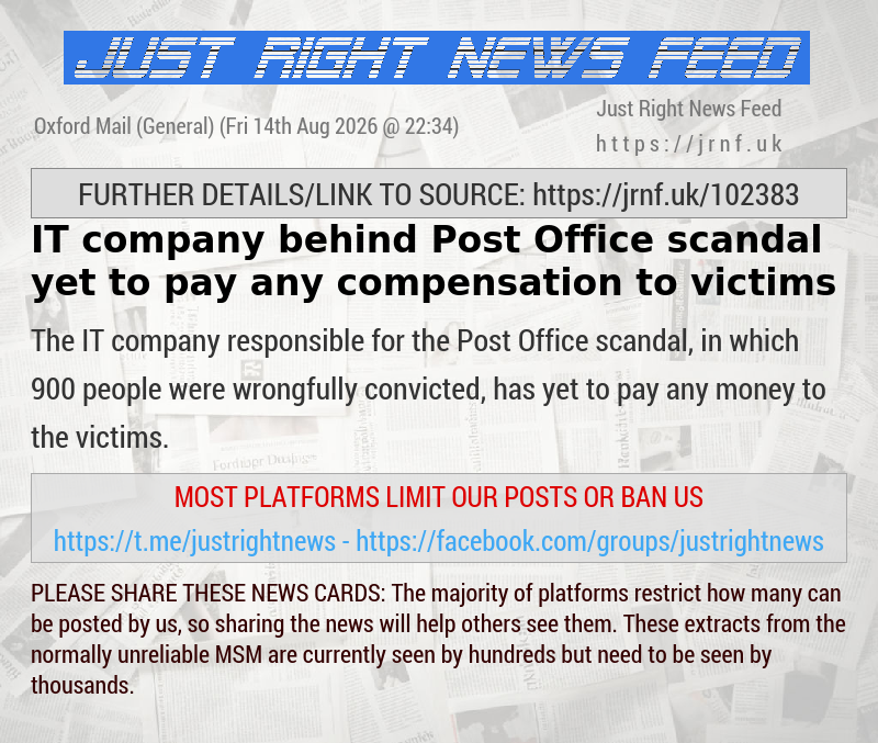 IT company behind Post Office scandal yet to pay any compensation to victims