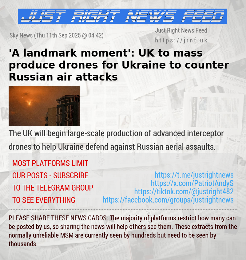 ’A landmark moment’: UK to mass—produce drones for Ukraine to counter Russian air attacks