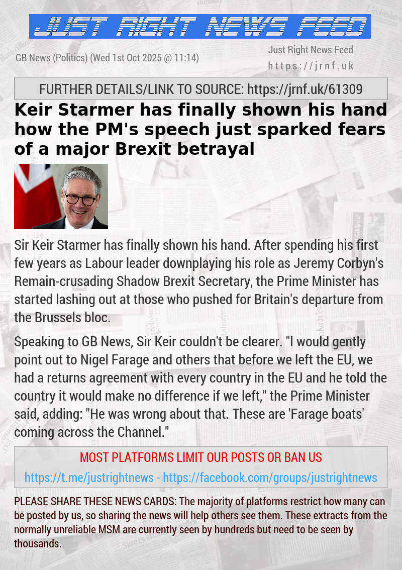 Keir Starmer has finally shown his hand — how the PM’s speech just sparked fears of a major Brexit betrayal