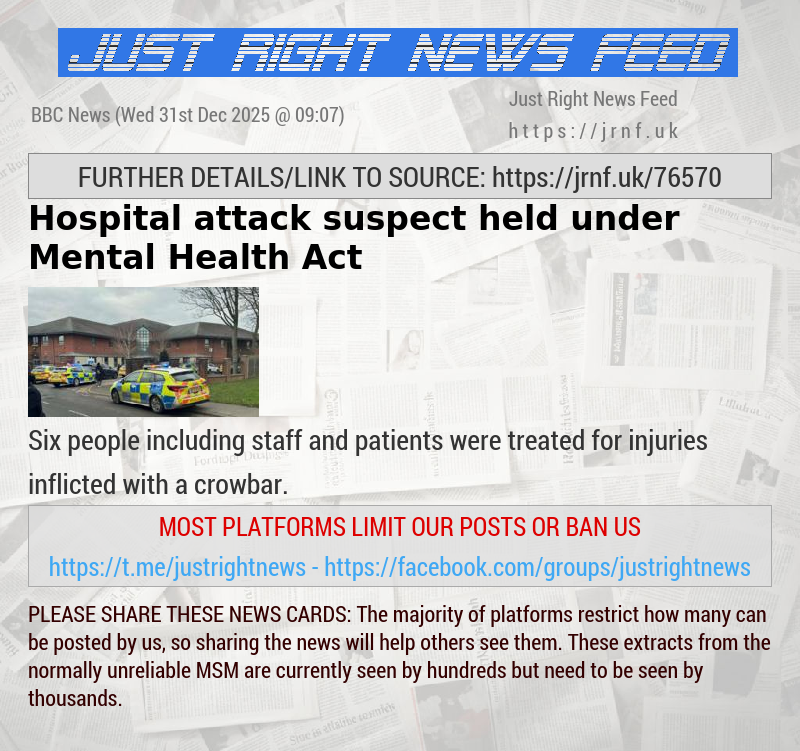 Hospital attack suspect held under Mental Health Act