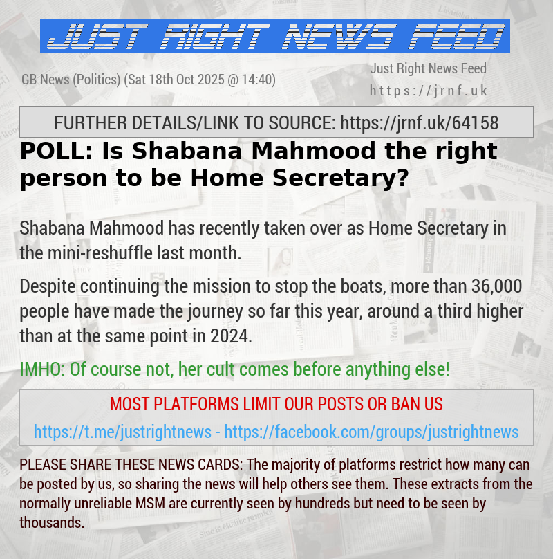 POLL: Is Shabana Mahmood the right person to be Home Secretary?
