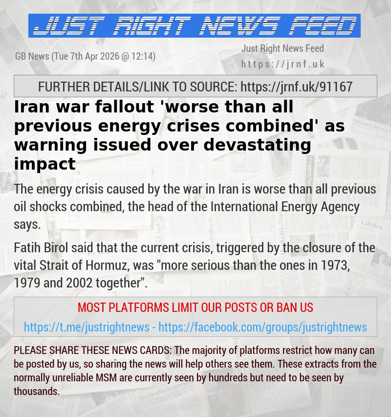 Iran war fallout ’worse than all previous energy crises combined’ as warning issued over devastating impact