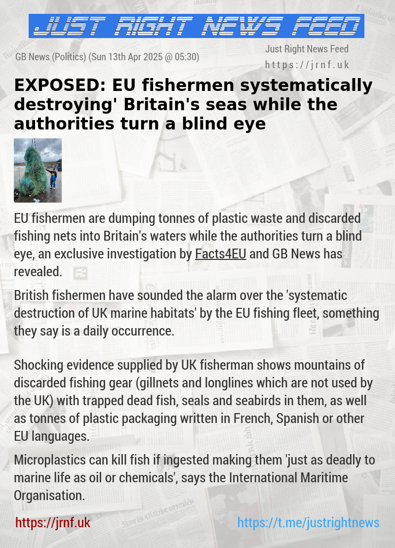 EXPOSED: EU fishermen ‘systematically destroying’ Britain’s seas while the authorities turn a blind eye