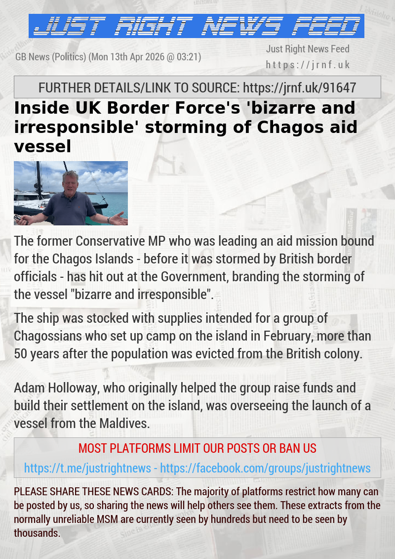 Inside UK Border Force’s ’bizarre and irresponsible’ storming of Chagos aid vessel