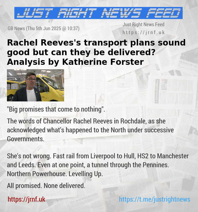 Rachel Reeves’s transport plans sound good but can they be delivered? Analysis by Katherine Forster