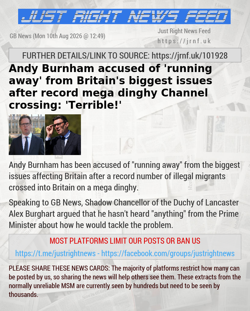 Andy Burnham accused of ’running away’ from Britain’s biggest issues after record mega dinghy Channel crossing: ’Terrible!’