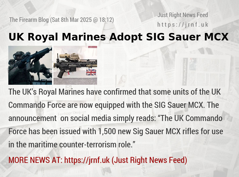 UK Royal Marines Adopt SIG Sauer MCX