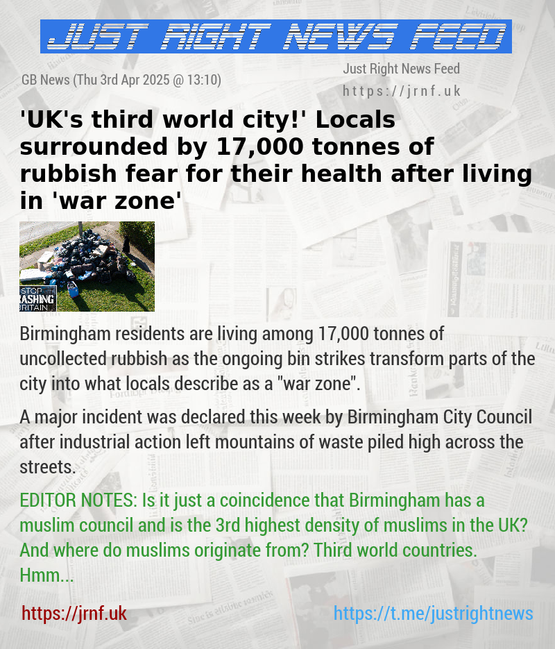 ’UK’s third world city!’ Locals surrounded by 17,000 tonnes of rubbish fear for their health after living in ’war zone’