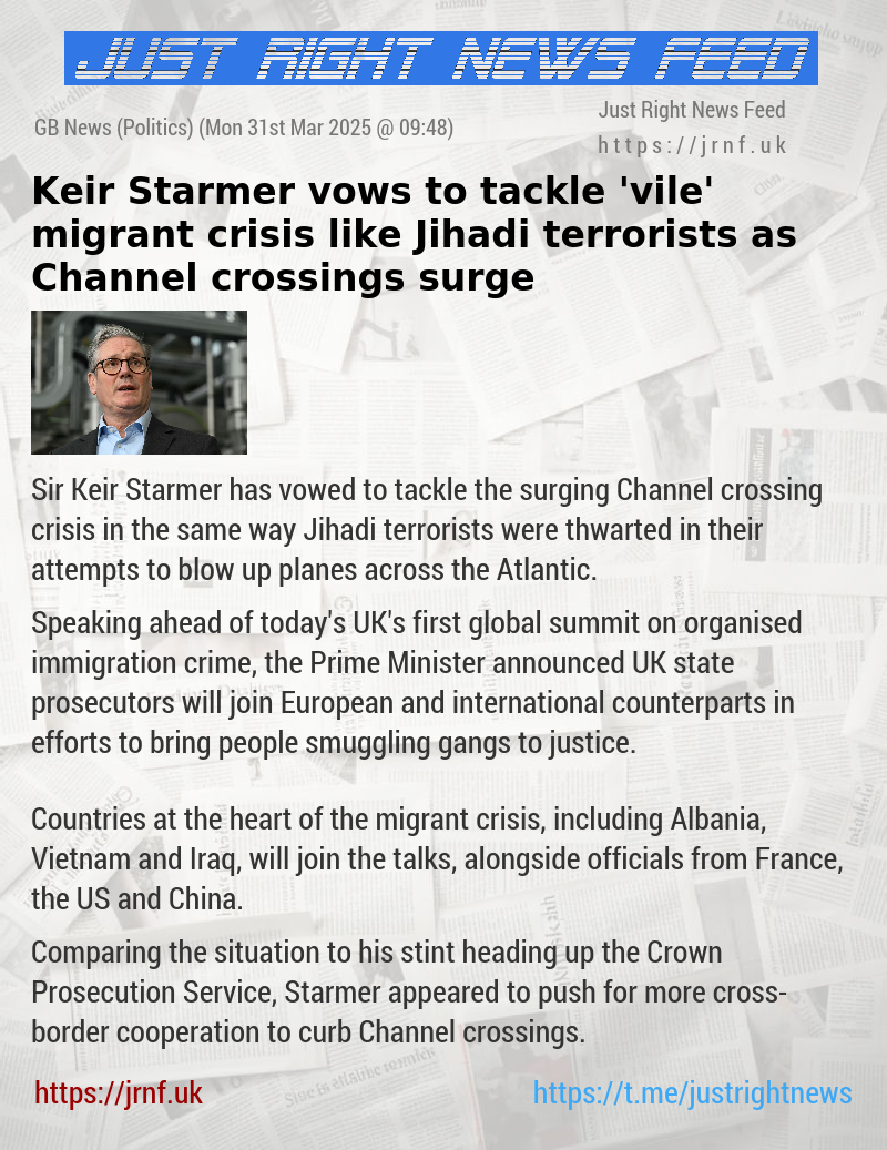 Keir Starmer vows to tackle ’vile’ migrant crisis like Jihadi terrorists as Channel crossings surge