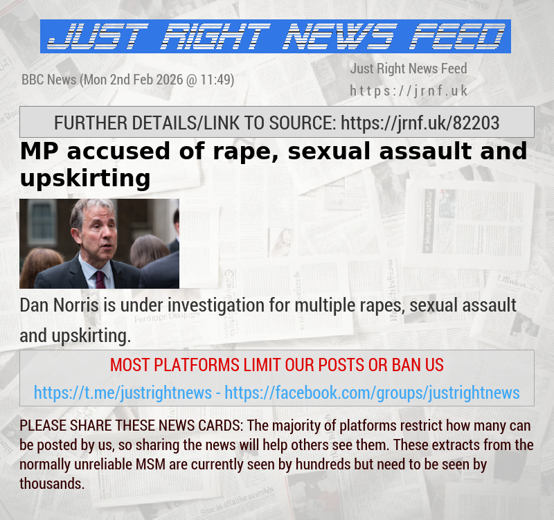 MP accused of rape, sexual assault and upskirting